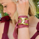 Garnet Gleam Scarf Bracelet
