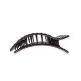 [TELETIES] Flat Rectangle Hair Clip – Medium Jet Black Quilted