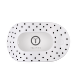 [Teleties] Flat Round Hair Clip | White Polka Dot Party | Large