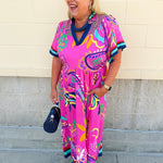 Cabana Muse Midi Dress - The Pink Pineapple 850