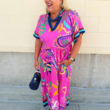 Cabana Muse Midi Dress - The Pink Pineapple 850