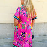 Cabana Muse Midi Dress - The Pink Pineapple 850