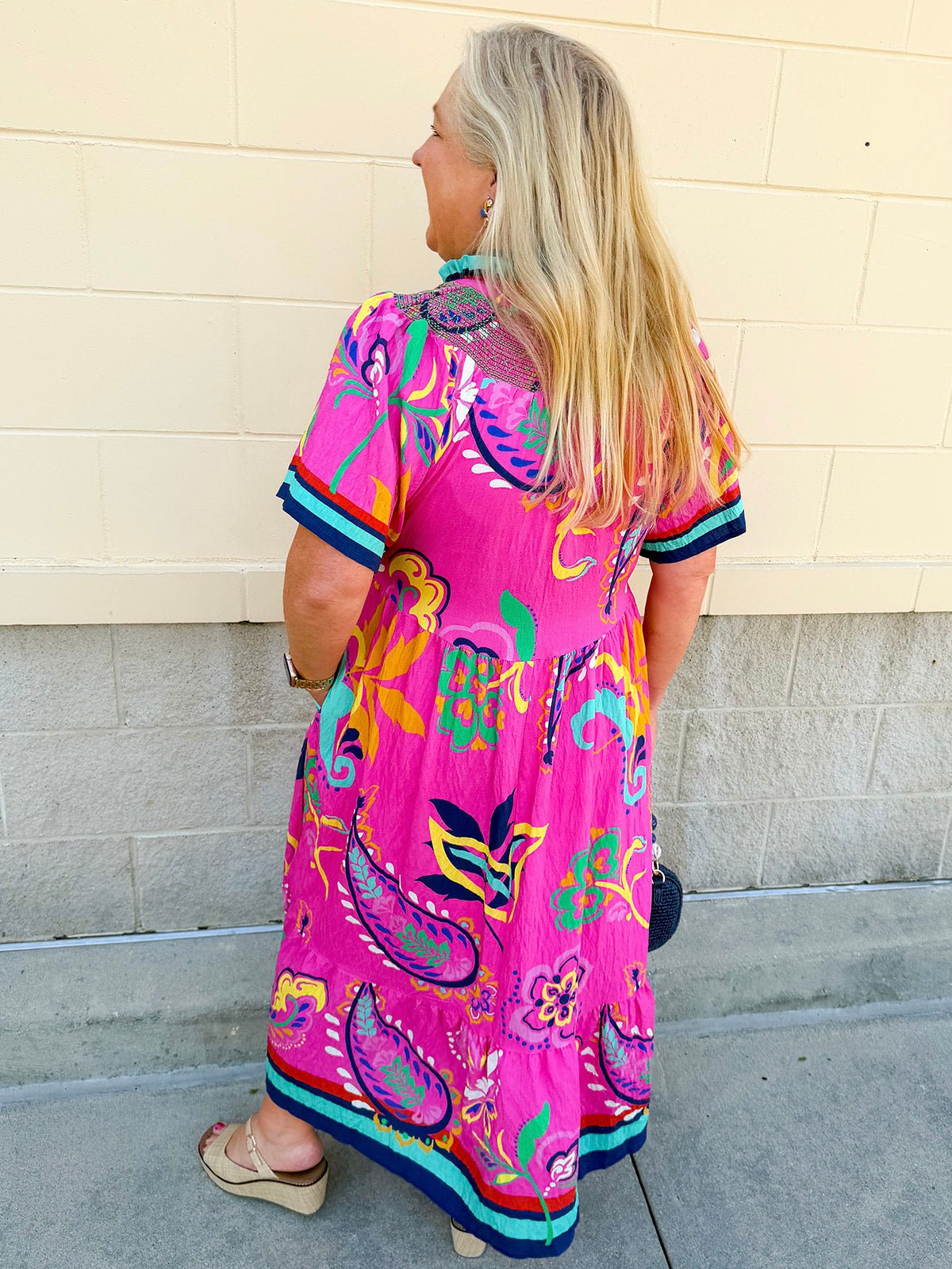 Cabana Muse Midi Dress - The Pink Pineapple 850