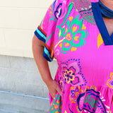 Cabana Muse Midi Dress - The Pink Pineapple 850