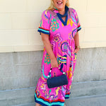 Cabana Muse Midi Dress - The Pink Pineapple 850