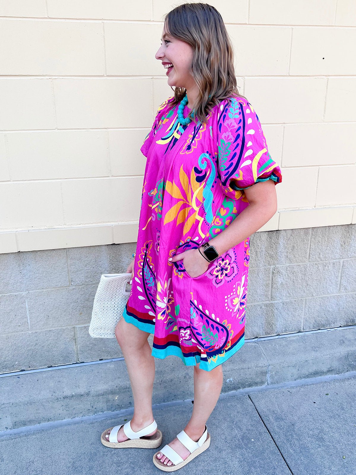 Cabana Muse Mini Dress - The Pink Pineapple 850