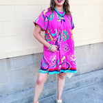 Cabana Muse Mini Dress - The Pink Pineapple 850