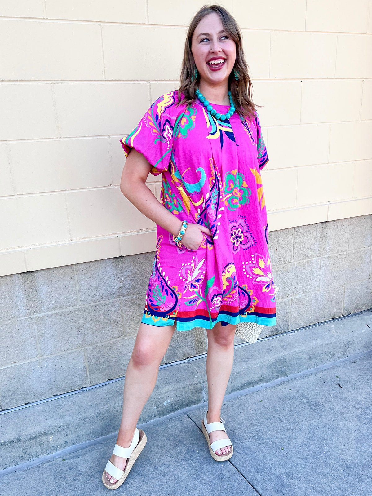 Cabana Muse Mini Dress - The Pink Pineapple 850