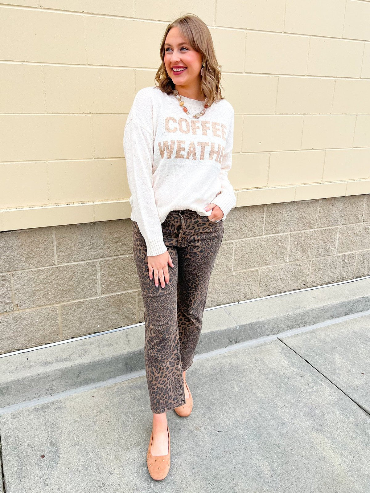 Café Cozy Lightweight Sweater - The Pink Pineapple 850