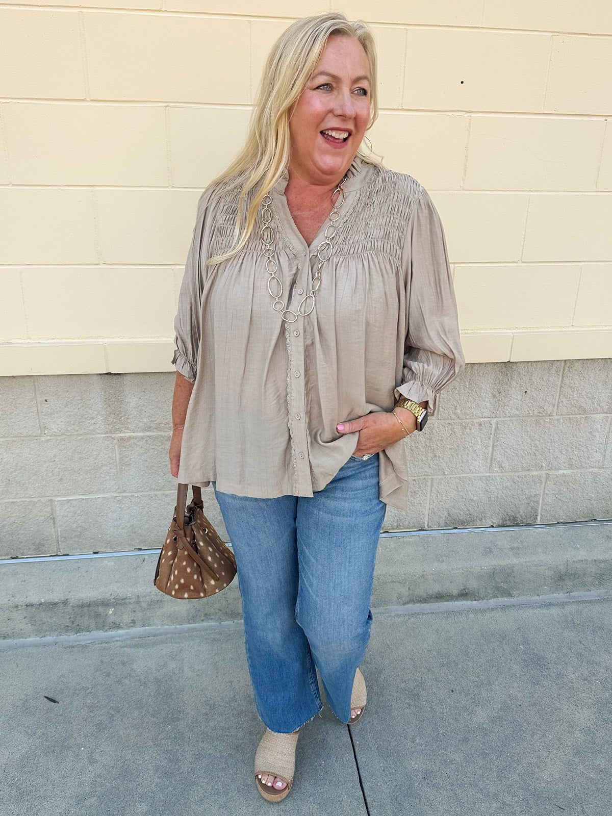 Café Season Blouse - The Pink Pineapple 850