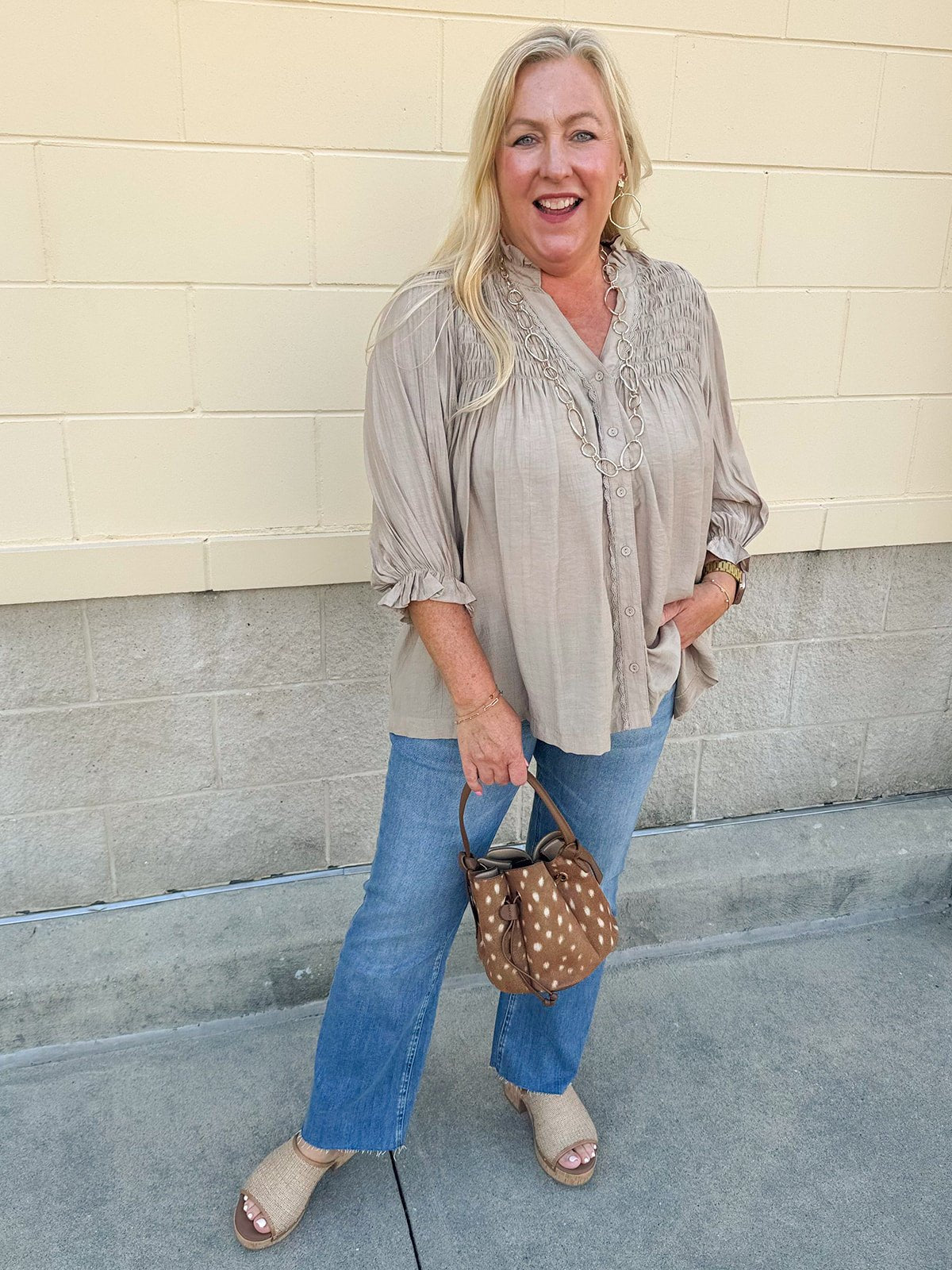 Café Season Blouse - The Pink Pineapple 850
