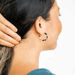 Cam Mini Hoops - Blonde Tortoise - The Pink Pineapple 850