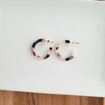 Cam Mini Hoops - Blonde Tortoise - The Pink Pineapple 850