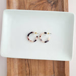 Cam Mini Hoops - Blonde Tortoise - The Pink Pineapple 850