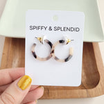 Cam Mini Hoops - Blonde Tortoise - The Pink Pineapple 850