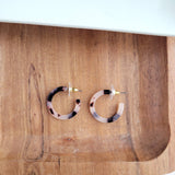 Cam Mini Hoops - Blonde Tortoise - The Pink Pineapple 850