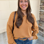 Camel Haven Knit Top - The Pink Pineapple 850