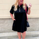 Campus Classic A-Line Dress in Black - The Pink Pineapple 850