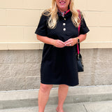 Campus Classic A-Line Dress in Black - The Pink Pineapple 850