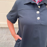 Campus Classic A-Line Dress in Black - The Pink Pineapple 850