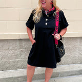 Campus Classic A-Line Dress in Black - The Pink Pineapple 850