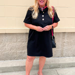 Campus Classic A-Line Dress in Black - The Pink Pineapple 850
