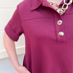 Campus Classic A-Line Dress in Garnet - The Pink Pineapple 850