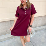 Campus Classic A-Line Dress in Garnet - The Pink Pineapple 850