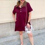 Campus Classic A-Line Dress in Garnet - The Pink Pineapple 850