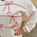 Candy Cane Cozy Lounge Set in Cream - The Pink Pineapple 850