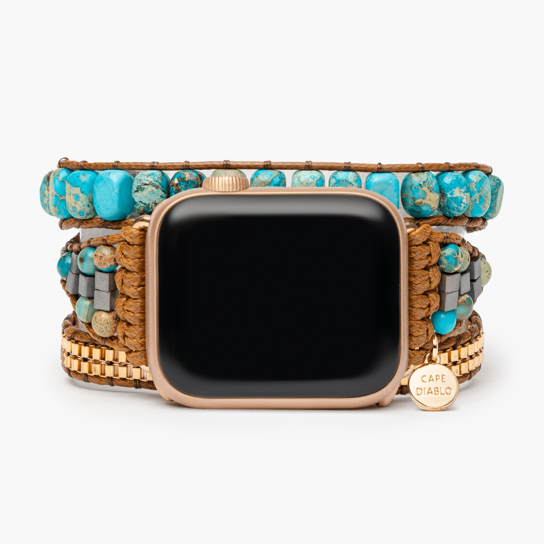 [Cape Diablo] Bonny Turquoise Apple Watch Strap - The Pink Pineapple 850
