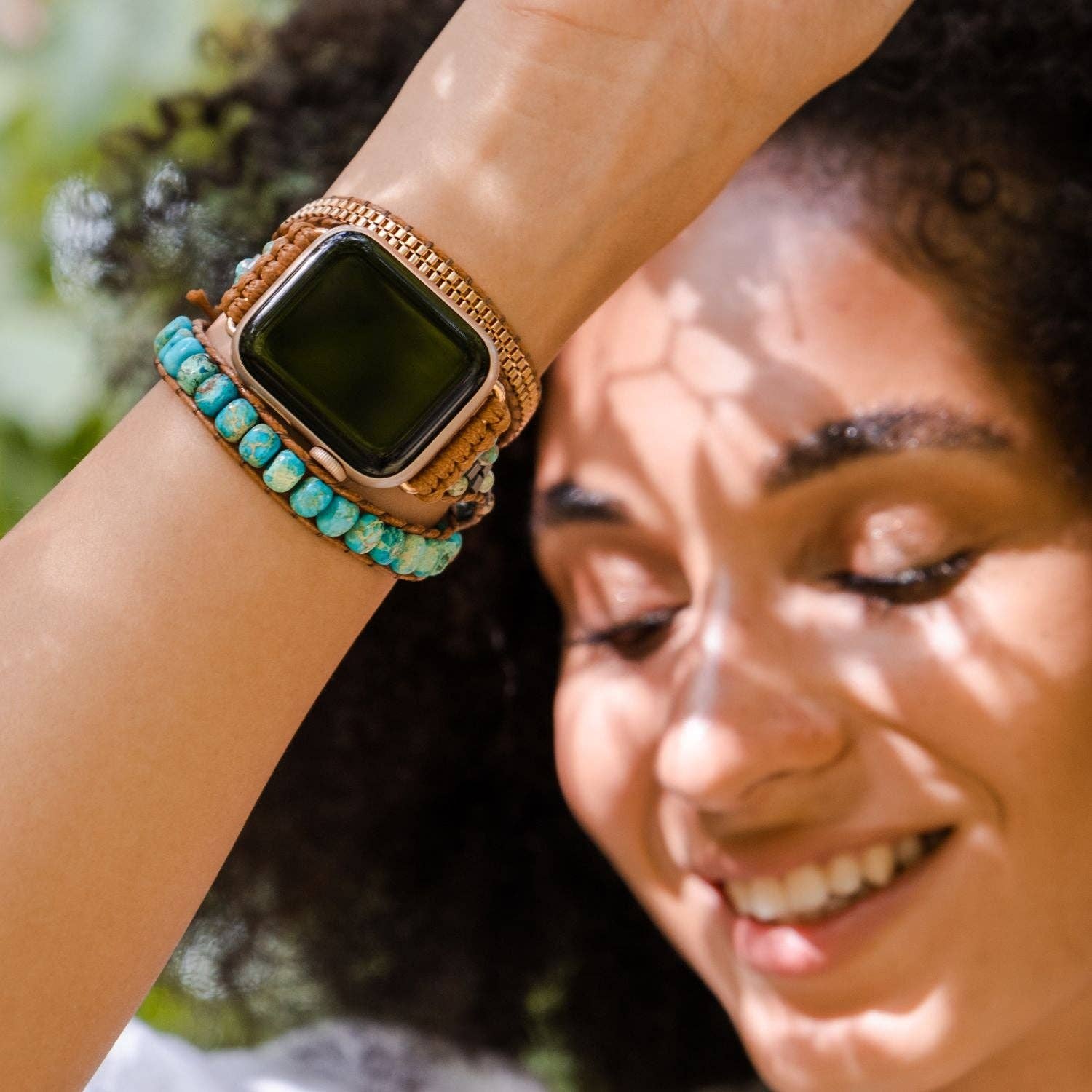 [Cape Diablo] Bonny Turquoise Apple Watch Strap - The Pink Pineapple 850