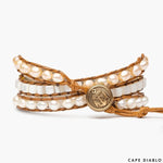 [Cape Diablo] Graceful Freshwater Pearl Apple Watch Strap - The Pink Pineapple 850