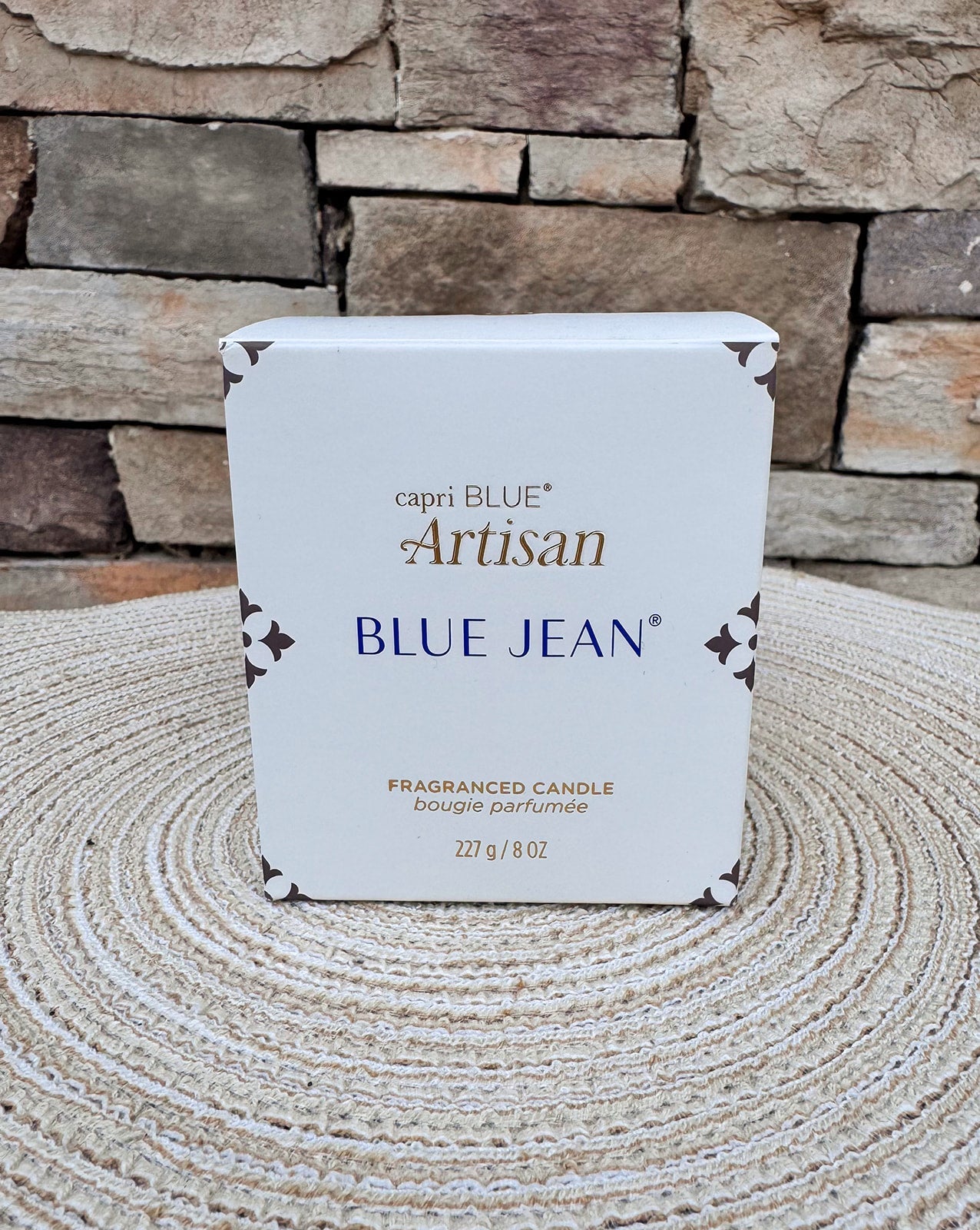[Capri Blue] Blue Jean Terrazza Velluto Boxed Tumbler Candle - The Pink Pineapple 850