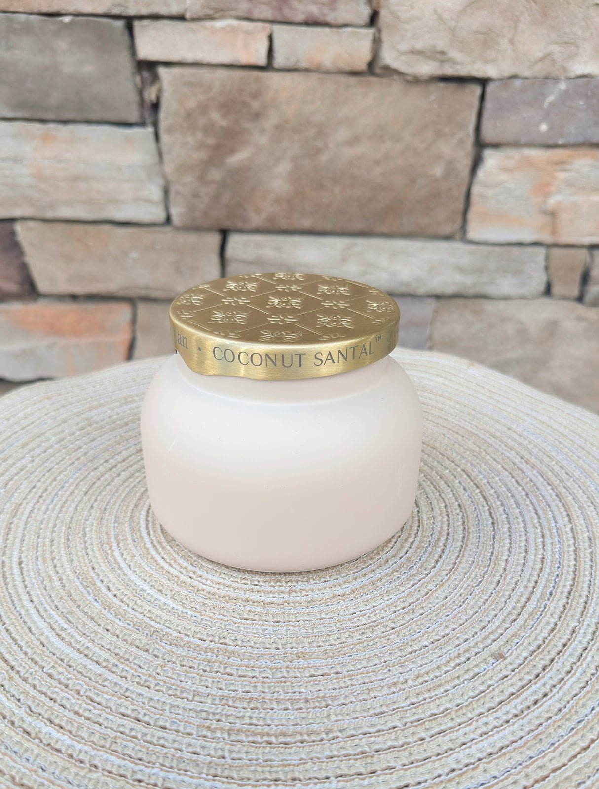 [Capri Blue] Coconut Santal Terrazza Velluto Signature Candle - The Pink Pineapple 850