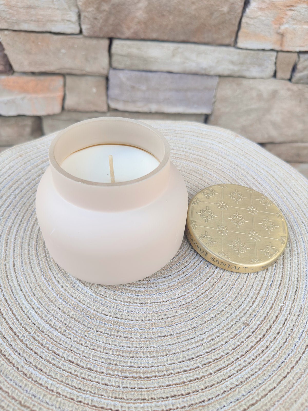 [Capri Blue] Coconut Santal Terrazza Velluto Signature Candle - The Pink Pineapple 850