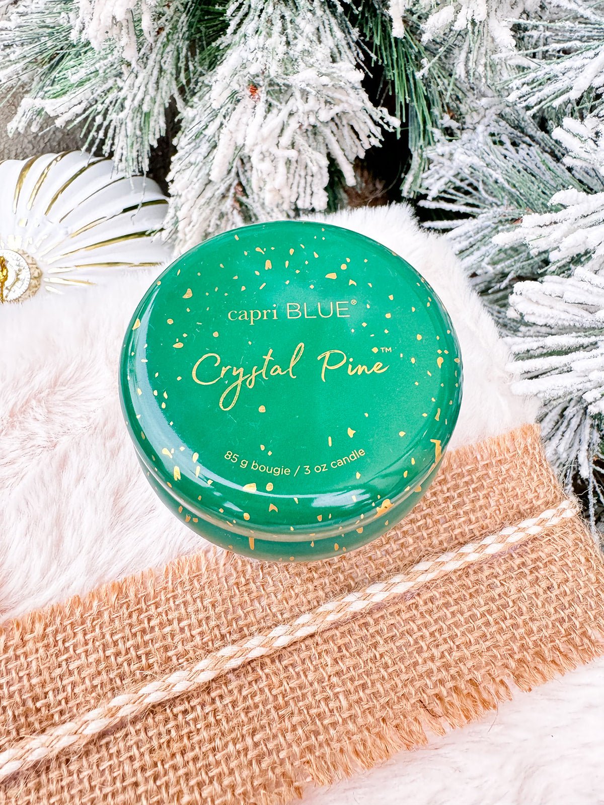 Capri Blue Crystal Pine Glimmer Mini Tin 3oz - The Pink Pineapple 850