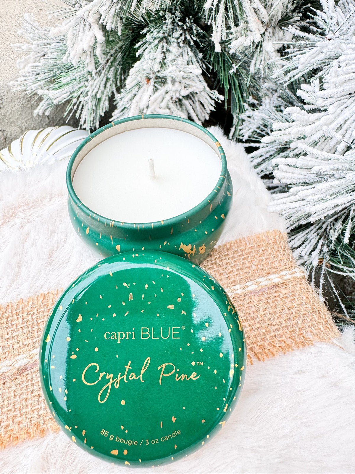 Capri Blue Crystal Pine Glimmer Mini Tin 3oz - The Pink Pineapple 850