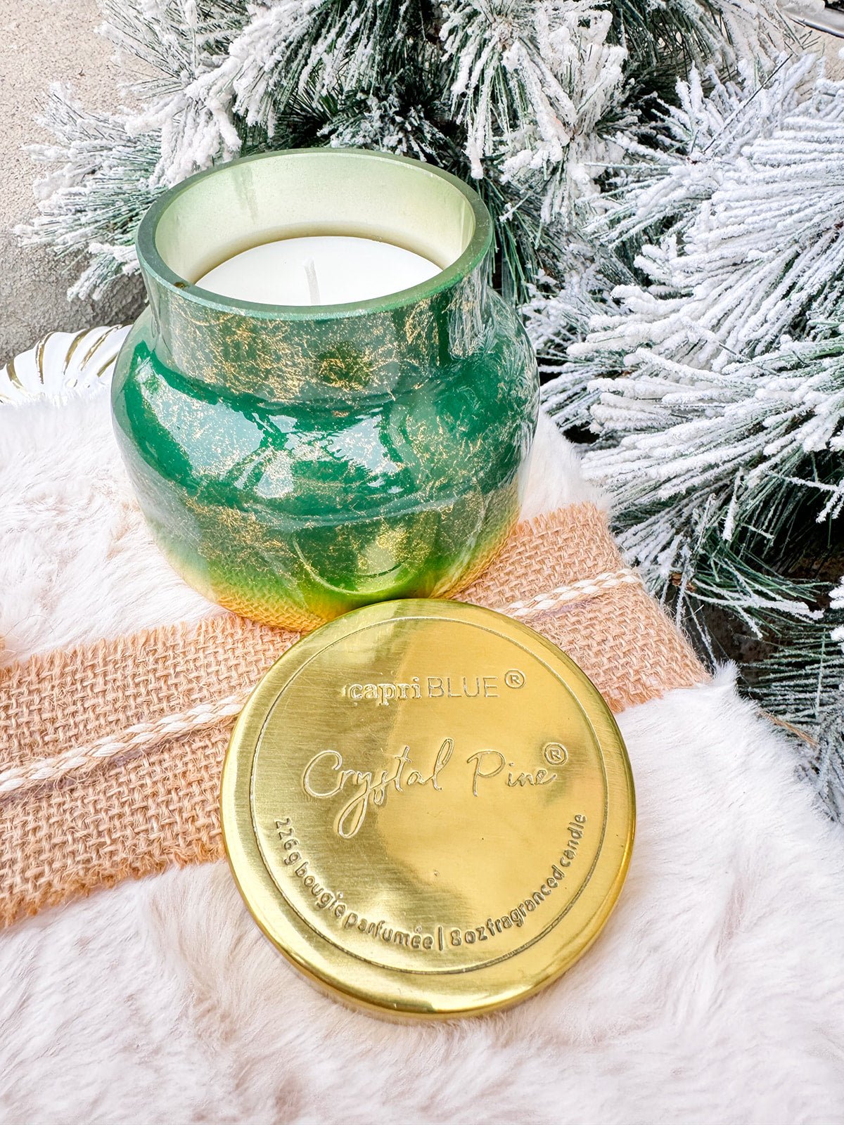 Capri Blue Crystal Pine Glimmer Petite Candle 8oz - The Pink Pineapple 850