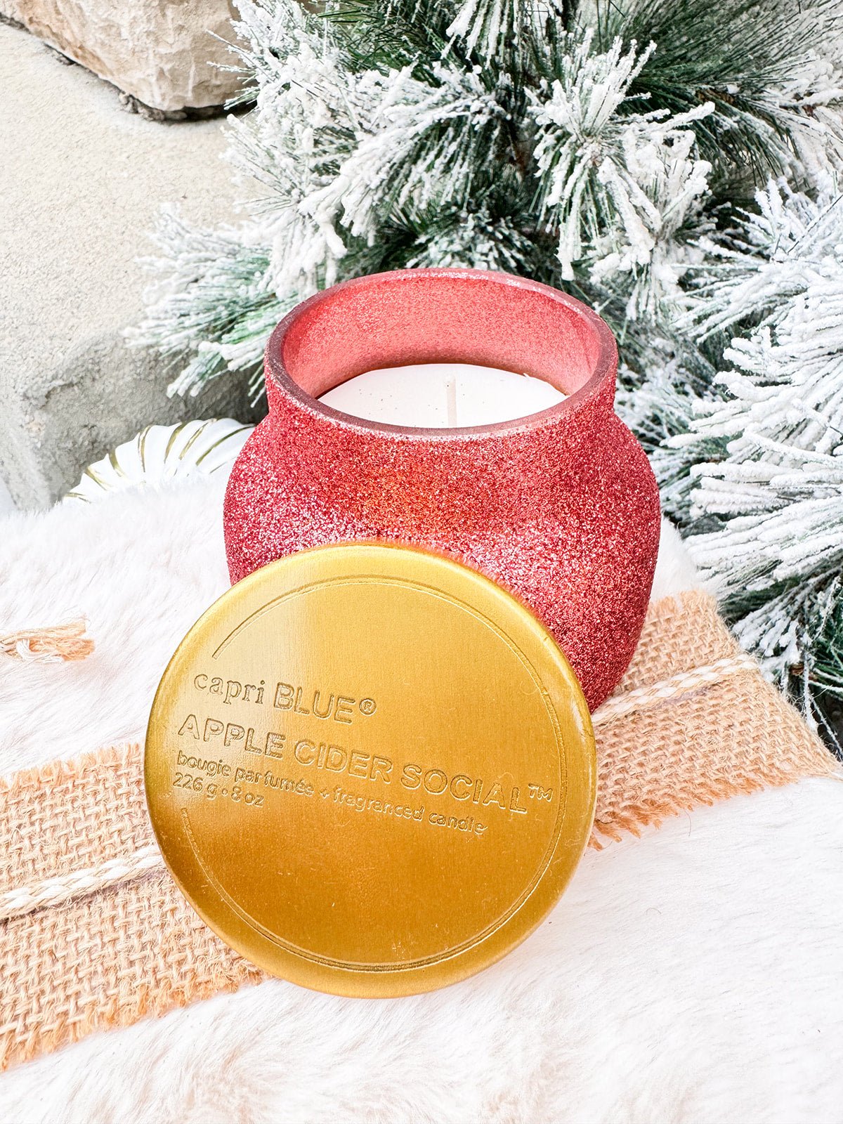 Capri Blue Glam Apple Cider Social Petite Candle 8oz - The Pink Pineapple 850