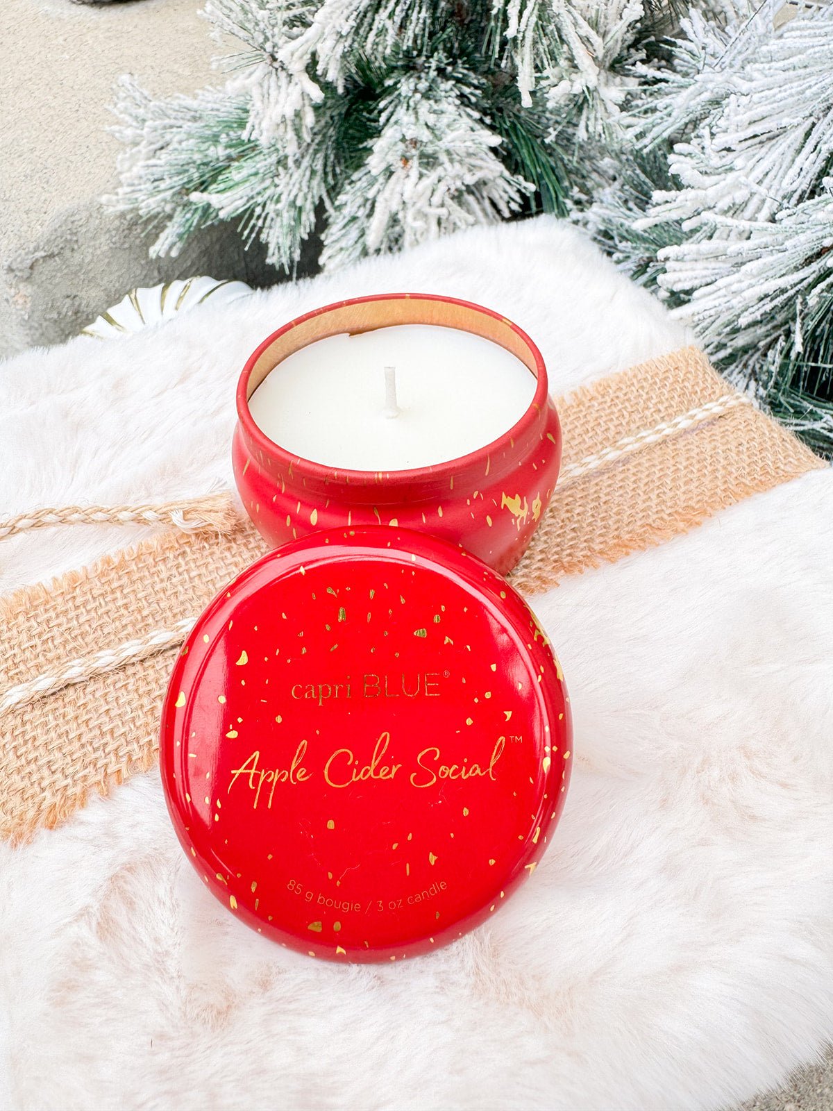 Capri Blue Glimmer Apple Cider Social Mini Tin 3oz - The Pink Pineapple 850