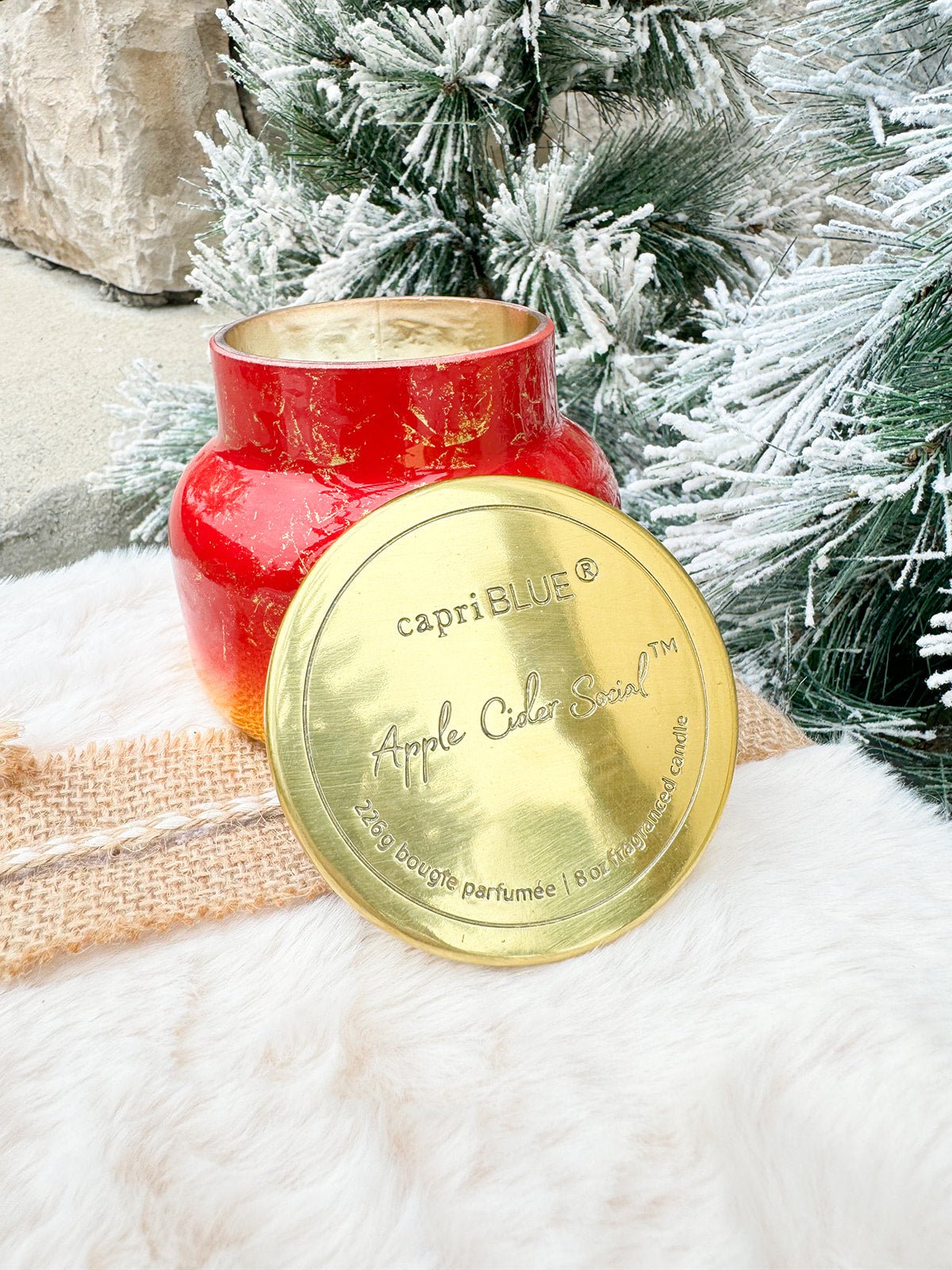 Capri Blue Glimmer Apple Cider Social Petite Candle 8oz - The Pink Pineapple 850