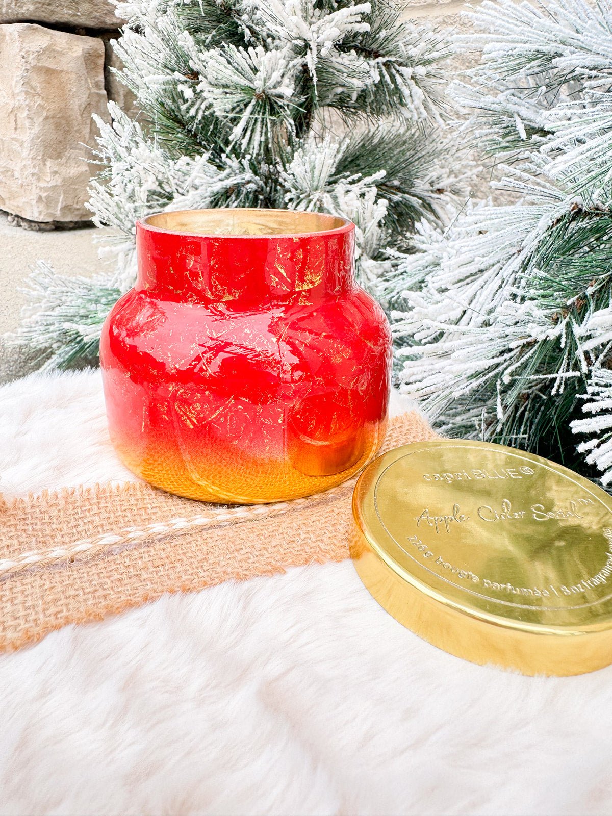 Capri Blue Glimmer Apple Cider Social Petite Candle 8oz - The Pink Pineapple 850