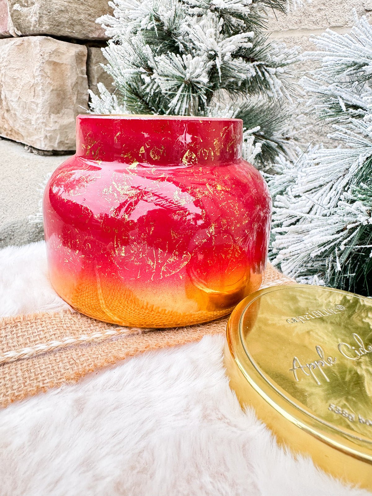 Capri Blue Glimmer Apple Cider Social Signature Candle 19oz - The Pink Pineapple 850