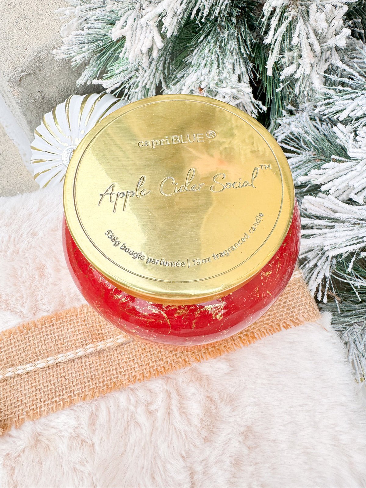 Capri Blue Glimmer Apple Cider Social Signature Candle 19oz - The Pink Pineapple 850