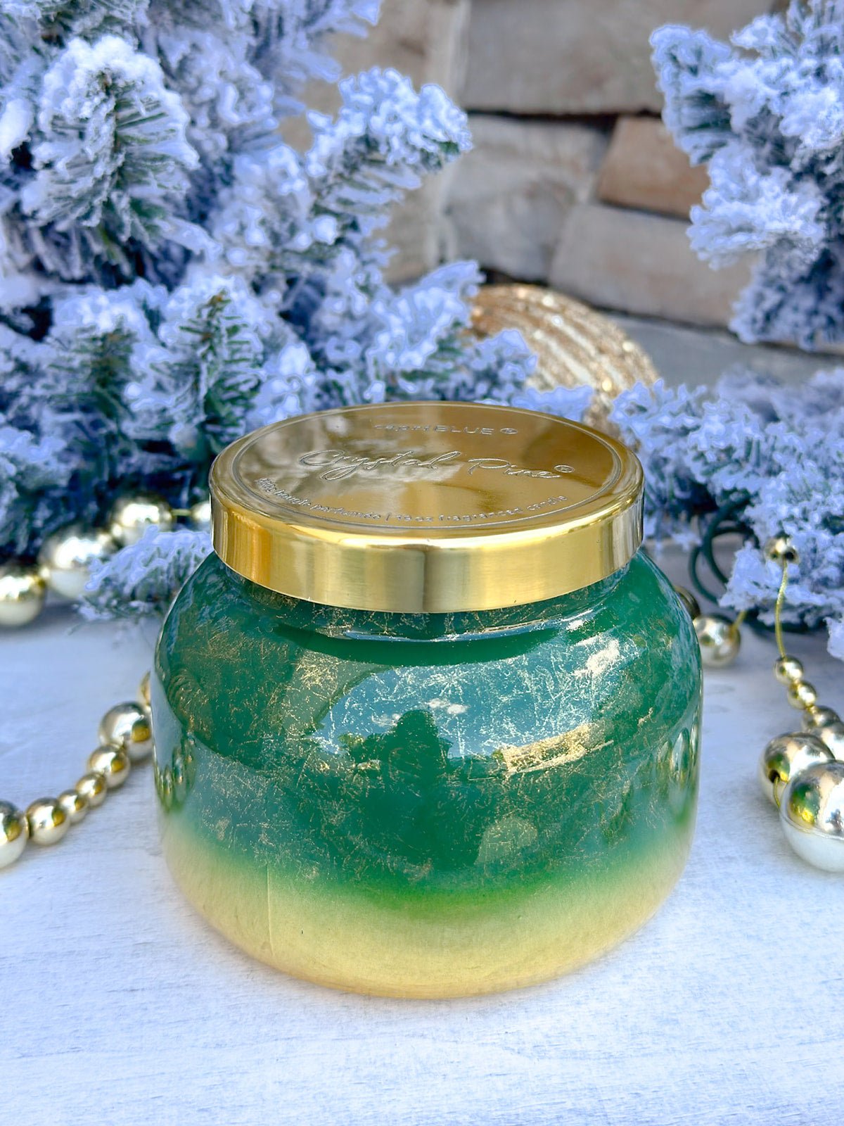 Capri Blue Glimmer Crystal Pine Candle 19oz Signature Jar - The Pink Pineapple 850