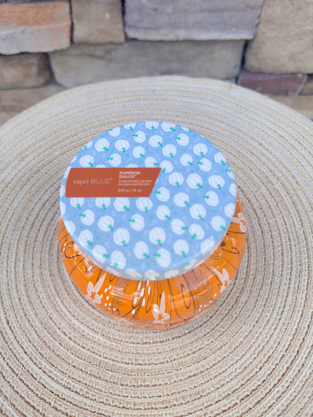 Capri Blue Holiday Pattern Play Pumpkin Dulce Candle 19oz Jar - The Pink Pineapple 850