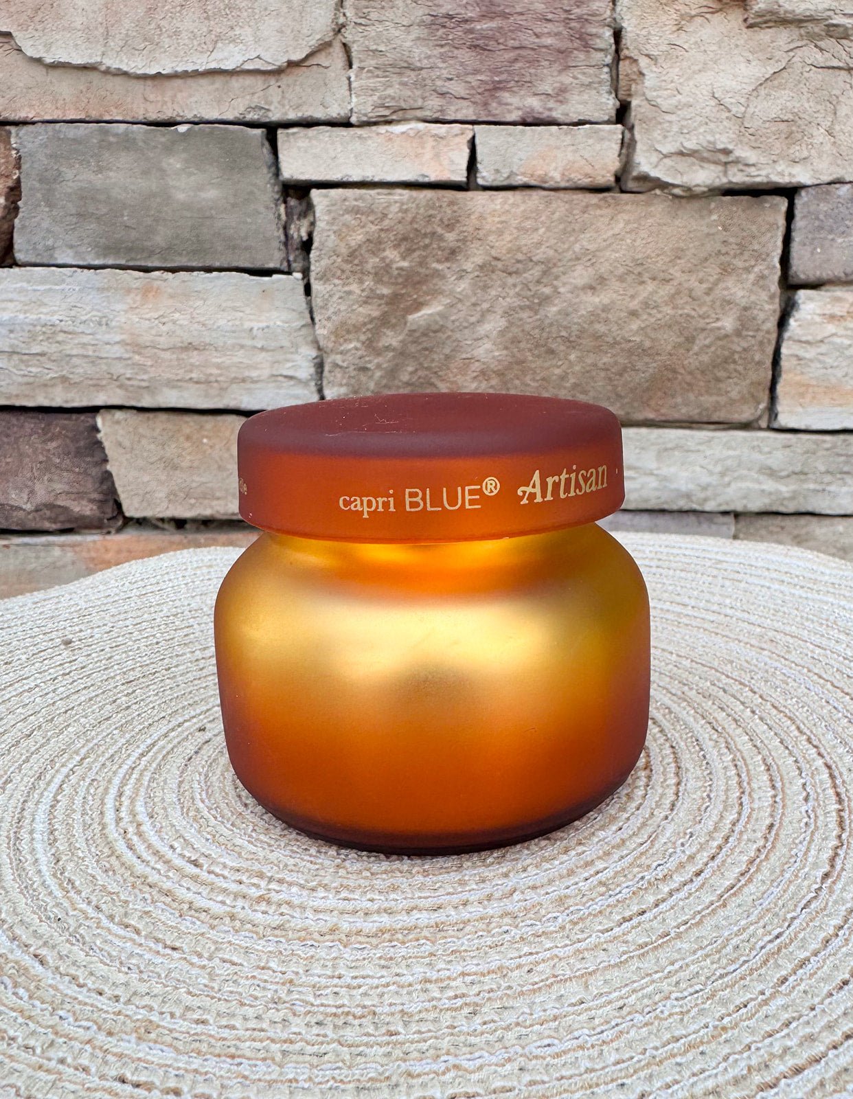 [Capri Blue] Pumpkin Dulce Tuscan Radiance Petite Candle - The Pink Pineapple 850