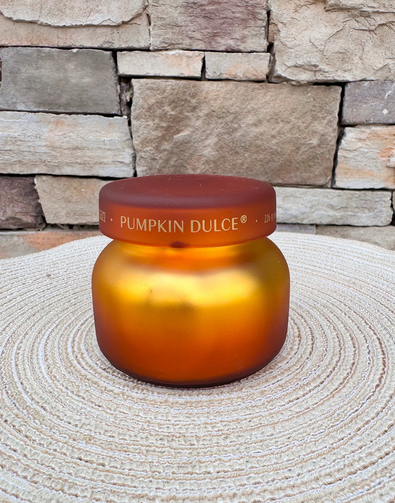 [Capri Blue] Pumpkin Dulce Tuscan Radiance Petite Candle - The Pink Pineapple 850