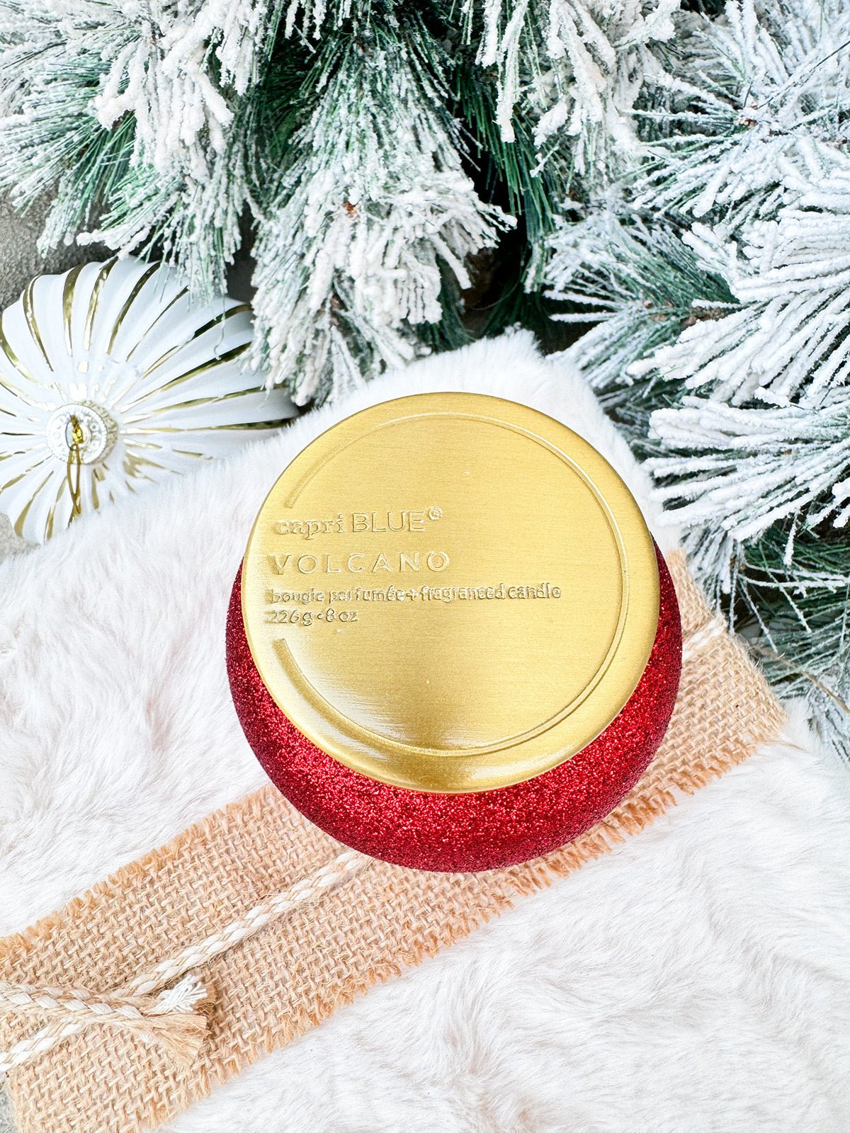 Capri Blue Red Glam Volcano Petite Candle 8oz - The Pink Pineapple 850